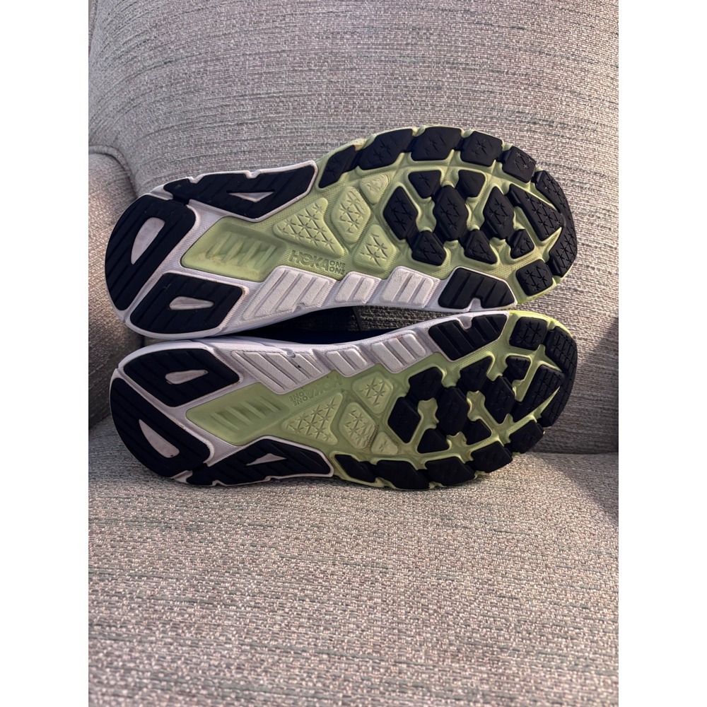 Hoka Arahi 6 Mens Running Shoes Blue Lime Green Stability Sneakers 11.5 D - Picture 8 of 9